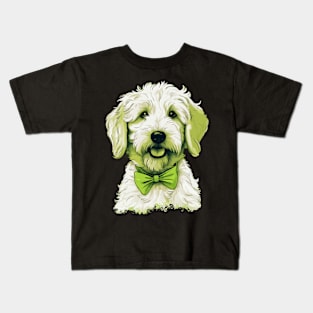 Golden Doodle With Bow Tie Kids T-Shirt